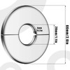 Patelai 12 Pieces Wall Split Flange Stainless Steel Round Escutcheon