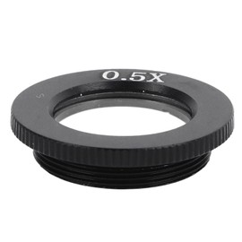 2X Monocular Zoom Lens Big Attachment Objective Lens Aluminum Alloy Frame Suitable for Monocular Microscope (0.5X)