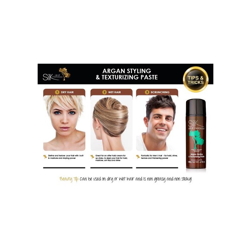 Silk Oil of Morocco Argan Styling & Texturizing Paste 140g