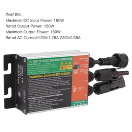 180W MPPT Grid Tie Micro Inverter for 12V Solar Panel, Home Use System DC to AC Micro Inverter Solar Micro Inversor (GMI-180L-AC110V)