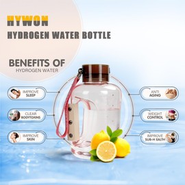 HYWON Hydrogen Water Bottle 50oz | Hydrogen Water Bottle Generator - Portable Hydrogen Water Machine | Ion Bottles Hydrogen Water Ionizer for Home Travel (Pink)