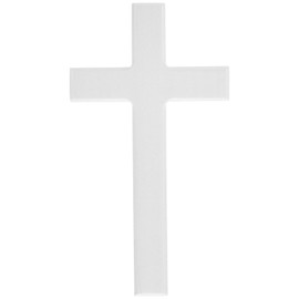 PRETYZOOM White Wooden Cross Wall Art Decoration Cross Wall Hanging Crucifix Christening Decorations Church Wall Large Cross Altar Religious Catholic