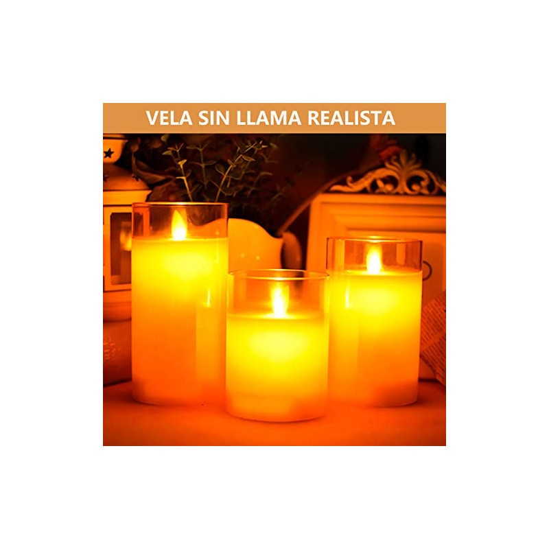 3pcsVelas decorativas,Velas Eléctricas Sin Llamas,Velas led,velas electricas,Velas de pilas con