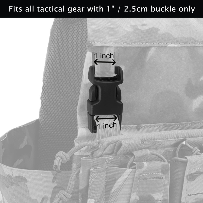 Qavctw 2x 1'' Buckle Quick Side Release Buckle for Tactical