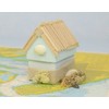 4 House Shaped 10.5cm Paper Mache Boxes to Decorate |