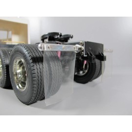 Tamiya 1/14 Toy R/C Clear Mud flap w/ Mount King Knight Hauler Aeromax Cascadia