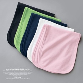 RABBIT SKINS Infant Terry Burp Cloth, Ballerina, One Size