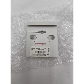 Lucky Brand Silver-Tone Flower Rectangle Charm Hoop Earrings