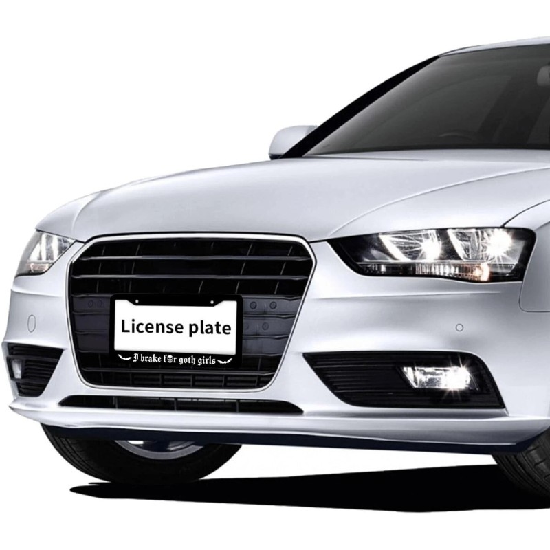BLVD I Brake for Goth Girls License Plate Frame Including