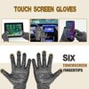 OHWHOA Winter Gloves Touchscreen Gloves Unisex Knitted Finger Gloves Warm
