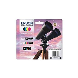 Epson Original 502 Ink Binoculars Multipack 4-Colour Black XL, CMY Standard, XP-5100 XP-5105 XP-5150 XP-5155 WF-2860DWF WF-2865DWF WF-2880DWF WF-2885DWF, ReadyPrint Flex Ink Tariffs