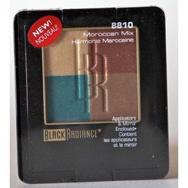 Black Radiance Eyeshadow Palette w/Applicators & Mirror 8810 Moroccan Mix, Beige, Blue, Brown, Red Brown