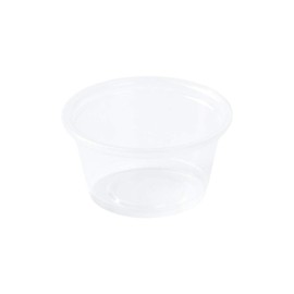 Restaurantware RW Base 0.8 Ounce Sauce Cups 2000 Microwave-Safe Condiment Cups - Crack-Resistant Disposable Black Plastic Portion Cups For Samples Sauces Or Toppings Lids Sold Separately