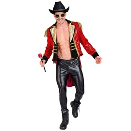 W WIDMANN MILANO Party Fashion - Sequin Frack Circus Director Women's Costume Jacket Showman Rockstar Fancy Dress Costumes