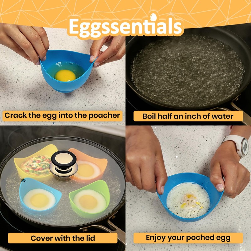 Eggssentials - Poached Egg Cups - Pack of 4 -