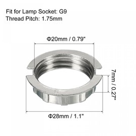 sourcing map G9 Light Socket Rings Lamp M20 Shade Holder Adapter Ring Zinc Alloy for Light Fixtures, White, Pack of 4