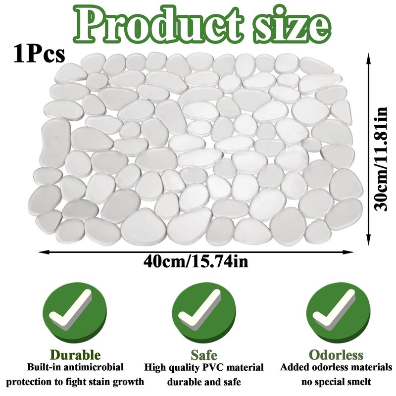 1Pcs Transparent Sink Protector Mat, Sink Protector, Non-Slip, Fast Draining