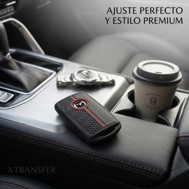 Funda de Silicona para Llave Mazda 2, 3, 6, Mazda CX-30, Mazda MX-30, Mazda CX-9, Mazda CX-5, Mazda CX-8 y Mazda MX-5 4 Botones. Protector Carcasa para Llaves Accesorios (1, Linea Roja)