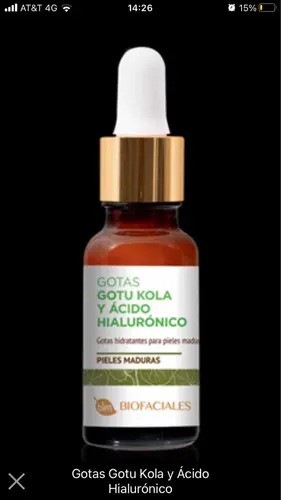 BLEN Gotas Hidratantes Facial con Gotu Kola y Ácido Hialurónico Piel Madura