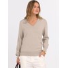 ANRABESS Womens Long Sleeve V Neck Sweaters 2025 Fall Casual
