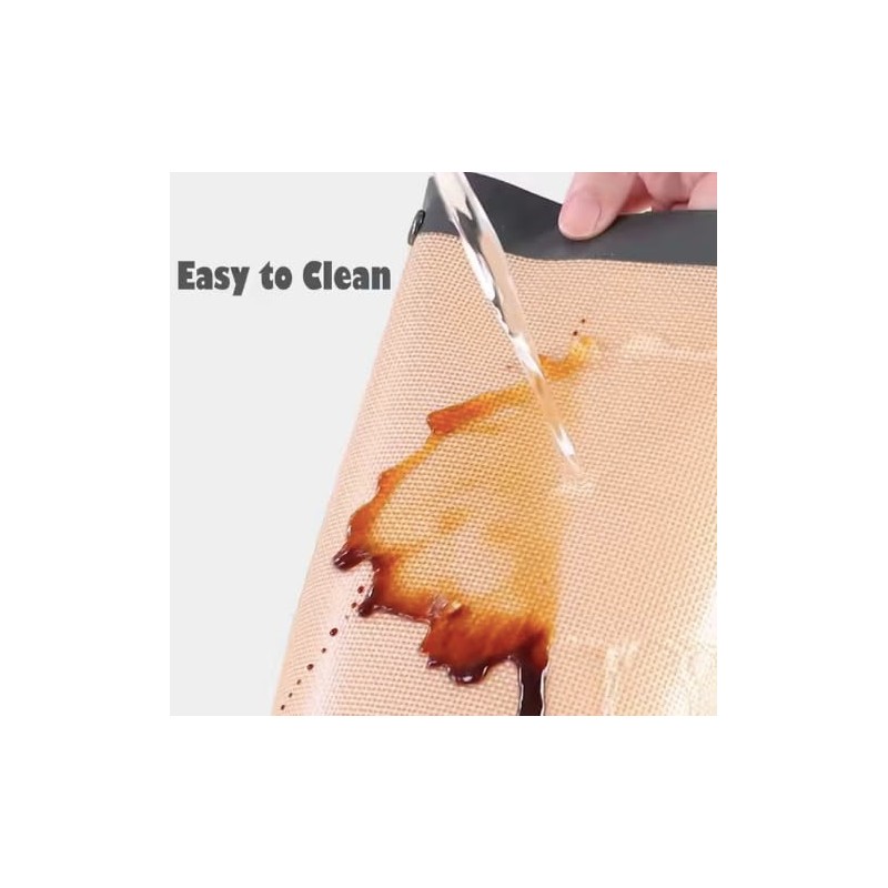 Virtue Silionce Baking mat with Buttons, Spill-Proof, Leak Proof Oven