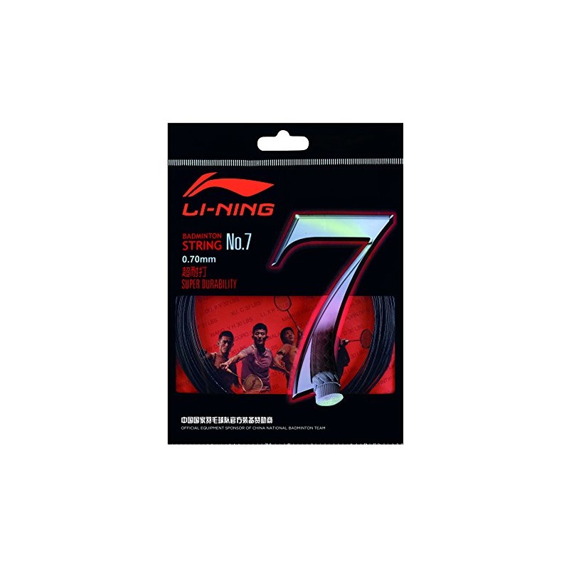 LI-NING Badminton Racket String No. 7 Black
