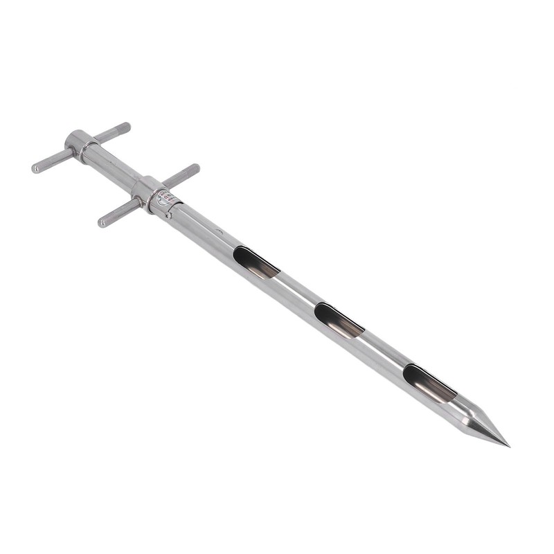 Soil Probe 0.54m 304 Stainless Steel Rotation Handle Pointed Design