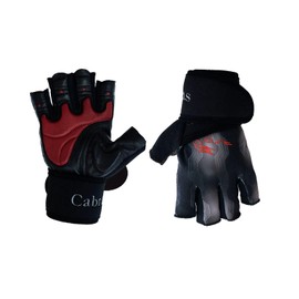 Cabras Guantes para Gym AST Corto En Piel Wfl-731 Gris (Extra Grande)