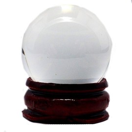 Crystal Ball, Artificial Crystal, Artificial Crystal Ball with Base, Artificial (Melting) Crystal Ball, 1.2 inches (30 mm)