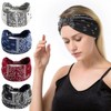 Paisley Sports Sweat-Absorbing Headband for Running, Hiking, Cycling Headband Black 2ea