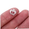 minkissy DIY Nail Art Supplies 12 Pack 3D Crown Rhinestones