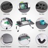 Slendor Lap Desk with Tablet Slot, Foldable Laptop Table with