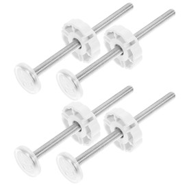 HEMOTON Pack of 4 Threaded Spindle Rods for Gates M8 (8 mm) Replacement Bolt Part for Pressure Mounted Safety Gates for Pets Tension Gate Extension