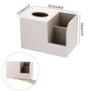 BTSKY Linen Beige Square Tissue Box Cover With Two Side