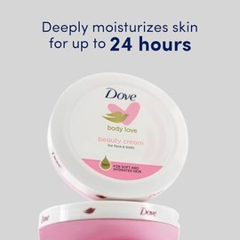 Dove Crema Nutritiva para el Cuidado del Cuerpo, Cara, Manos y Belleza para Piel Normal a Seca, Loción para Mujeres con Hidratación de 24 Horas, Pack 