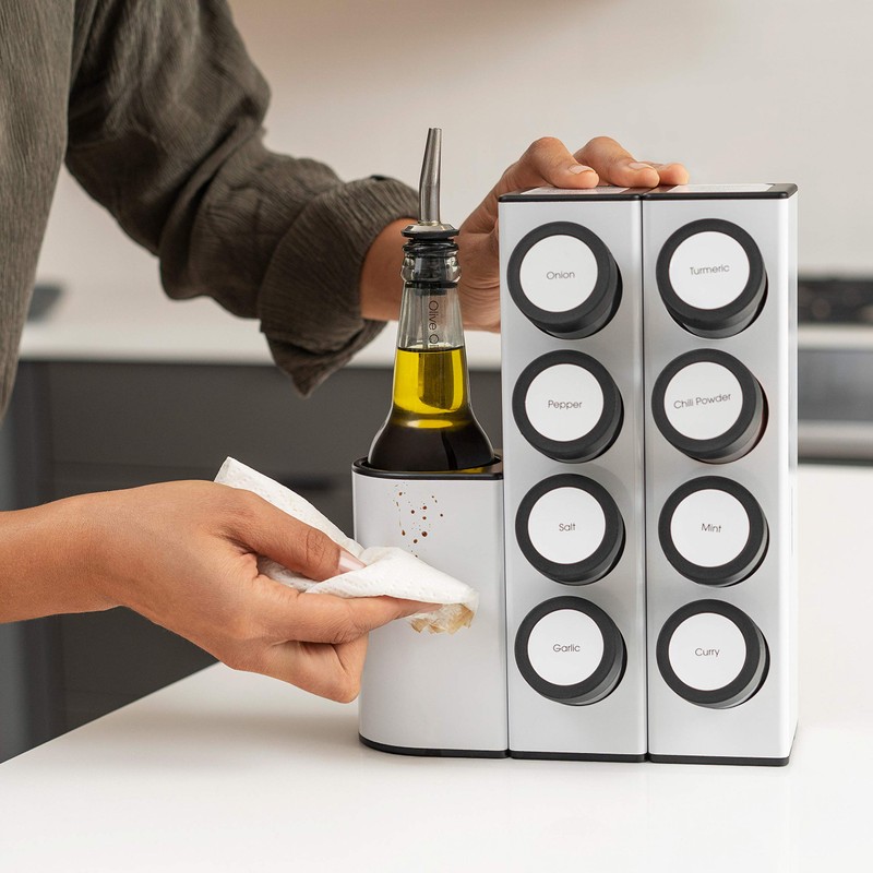 Prepdeck Chef Caddy Spice Rack - Seasoning & Oil Organizer