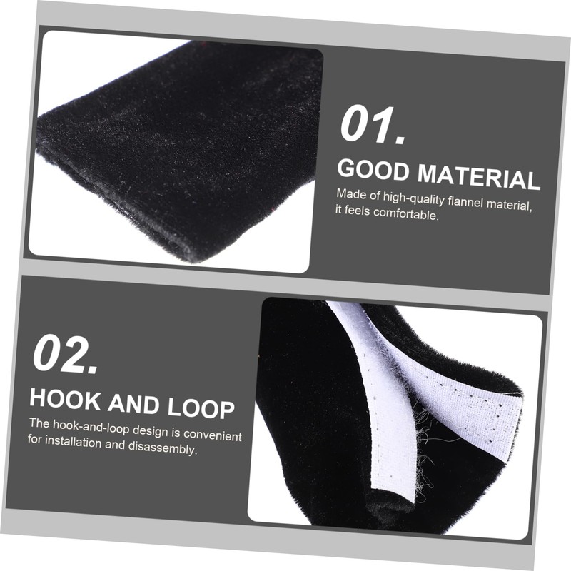 SHOWERORO 4pcs Black Kitchen Appliance Handle Covers Rv Fridge Door