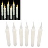 6 Pcs LED Taper Candles Smokeless Reusable Warm Light Long