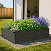 NUU GARDEN 6x3x1ft Rectangular Galvanized Raised Garden Bed for Gardening