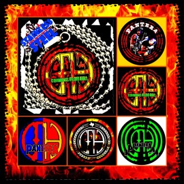 PANTERA  CFH & REINVENTING THE STEEL FIVE PENDANTS  ONE CHAIN