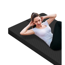 nuveti Large Exercise Mat - 15mm/20mm/30mm Thick Yoga Mat | Workout Mat for Fitness, Yoga, Pilates, Stretching & Floor Exercises for Women & Men with Free Carrying Bag