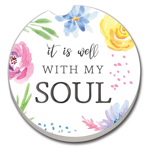 Thirstystone Well with My Soul Single Absorbnent Stone Coaster for
