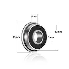ANGEEK 20 pieces F695-2RS 5 mm x 13 mm x 4 mm flange, double protected deep groove ball bearings for Voron Mobius 2/3 3D printers, DIY, various mechanical devices, etc