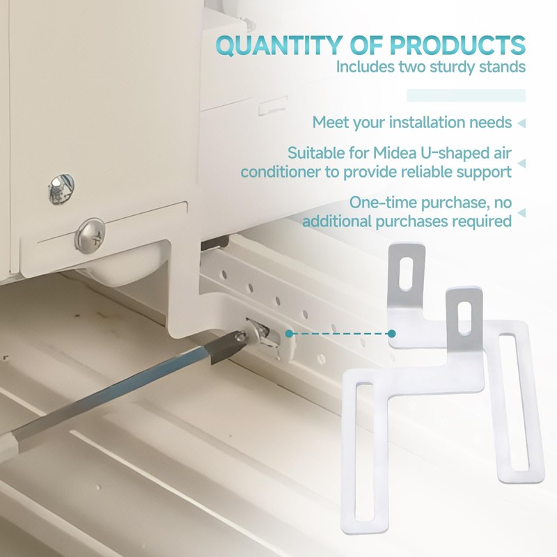 2-Pack applies to Midea U-Shaped Air Conditioner Iron Window Brackets