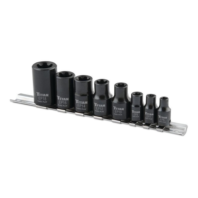 Titan 17418 8-Piece External Torx Plus Socket Set