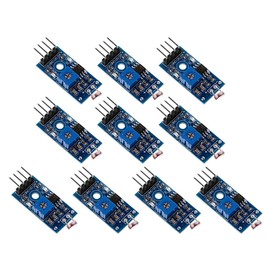 10 Pcs FONGKNOX Photosensitive Sensor Module 4 pins DC 3.3V-5V Digital Light Intensity Sensor Module Photo Resistor Photoresistor Compatible with Arduino UNO