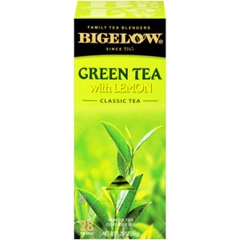 Bigelow Green Tea with Lemon Tea Bags 28-Count Box (Pack of 1) Green Tea Bags with Lemon Peel and Natural Flavors Rich in Antioxidants