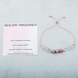 Healthy Pregnancy Crystal Bracelet Mom To Be Pregnancy Support Gift Fertility Crystals Jewelry Spiritual Bracelet (HEALTHY PREGNANCY bracelet ca)