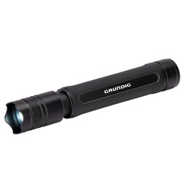 Grundig LED Torch 110 Lumen - 3 W - 100 m Range - 3 Lighting Modes: High, Low, Pulsating - Black