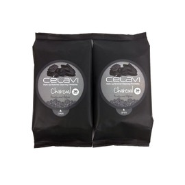 Celavi Makeup Remover Cleansing Wipes Removing Towelettes 2 Packs - 60 Sheets (Charcoal)